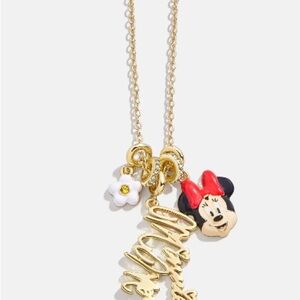 BaubleBar Gold Necklace with Minnie Mouse Pendant
